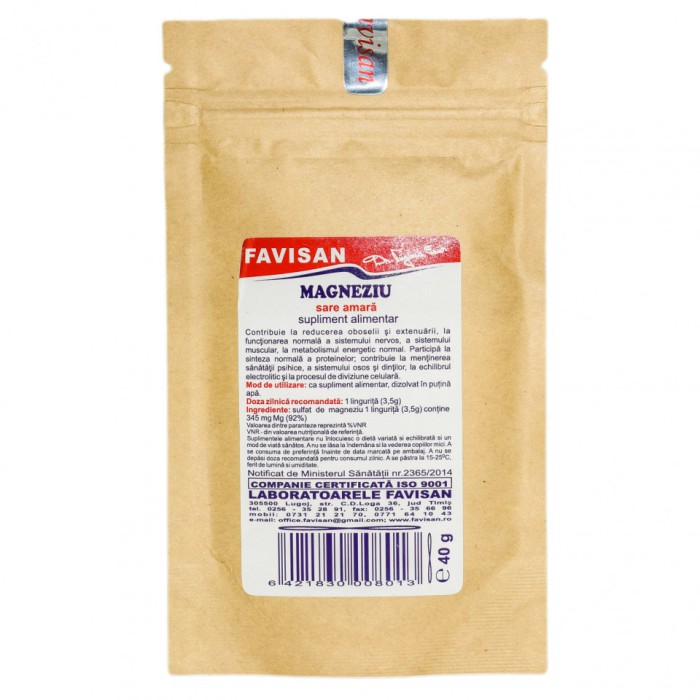 MAGNEZIU(sare amara) 40gr FAVISAN