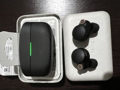 Casti In-Ear Sony WF-1000XM4B, Wireless, BT, NC, Microfon, Negru