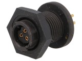 Conector circular EN2 soclu mamă THT pentru panou