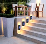 Set 2 lampi de perete, 6 LED, cu senzor de lumina, incarcare solara, alb cald, 15W, BZRSH, Oem