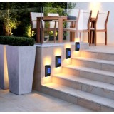 Set 2 lampi de perete, 6 LED, cu senzor de lumina, incarcare solara, alb cald, 15W, BZRSH