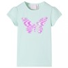 Tricou de copii m&acirc;neci tip șapcă, verde mentă, 92, vidaXL