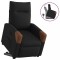 vidaXL Fotoliu rabatabil cu ridicare pe verticală, negru, textil 3324008