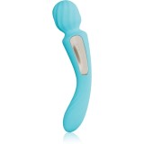 Lelo Switch 2v1 cap de masaj și vibrator Blue 21.3 cm