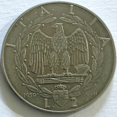 ITALIA 2 X 2 LIRE 1939 , XVII - XVIII, VITTORIO EMANUELE III.(1 SI 2 ,VARIANTA.) foto