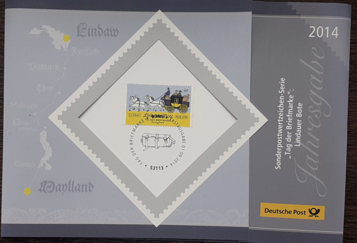 FDC Germania - Seria speciala de timbre din 2014 &bdquo;Ziua timbrului&rdquo;