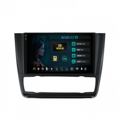 Navigatie 2K BMW Seria 1 E87 (2007-2011) Clima Automata 8GB RAM Android 13 Octacore Slot Sim 4G DSP GPS Wi-FI Carplay Android Auto USB Bluetooth Waze foto