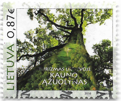 Lituania (3) - Turism - padure de stejari, 2016 - obliterata foto