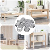 vidaXL Piuliță hexagonală 12 pcs Argintiu M6 Fier 864473