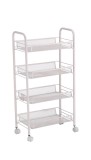 Cumpara ieftin Carucior servire fier alb 44 x 26 x 83,5 cm