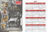 Romania, Romfilatelia, Motoarele, pasiune regala, calendar de buzunar, 2017