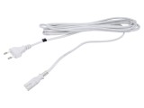 Cablu 2x0,75mm2 CEE 7/16 mufă IEC C7 mamă PVC 5m alb POS