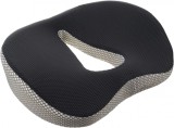 Cumpara ieftin Perna Ortopedica suport Coccis/sezut, cu Husa Detasabila, Memory Foam, Alb/Gri, 46x36x11 cm