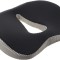 Perna Ortopedica suport Coccis/sezut, cu Husa Detasabila, Memory Foam, Alb/Gri, 46x36x11 cm
