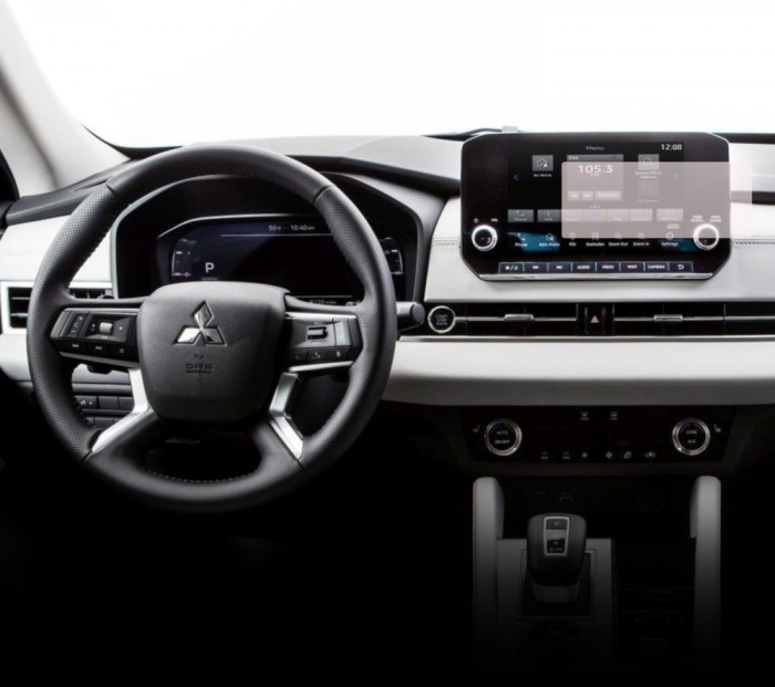 Folie Protectie Navigatie Mitsubishi Outlander 2021+, Duragon, protectie Display Navigatie, silicon Transparent, Anti-zgarieturi, kit instalare
