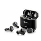 Casti Bluetooth In-Ear NGS Artica Duo, set 2 perechi, redare pana la 30 ore, negru