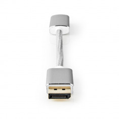 Cablu DisplayPort 1.2 tata - HDMI mama, 4K 60Hz, 0.2m, argintiu, Nedis