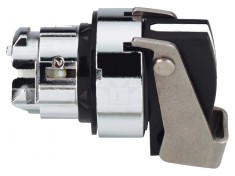 Comutator rotativ 22mm negru 3 poziții