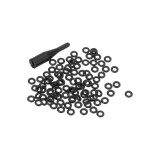 Set de inele de etanșare din cauciuc Dart Wave, 100 bucăți, cu instrument de aplicare, 2BA, antiderapante, garnituri, accesorii