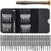Set Surubelnita Precizie 25 in 1 Reparatii Telefoane Laptop Ochelari Tablete PC, 24 biti, Negru/Argintiu