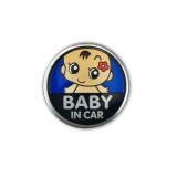 Ornament Baby in Car auto fundal albastru 13x13cm Cod: TS-122