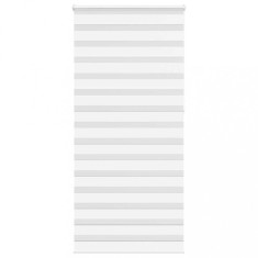vidaXL Jaluzea tip zebra alb lățime țesătură 90,9 cm poliester
