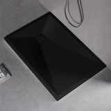 Cadita de dus dreptunghiulara 80x120 cm, slim 3 cm, negru ModernLight Concept