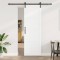 Ușa Glisantă Alb și negru 78 x 232 cm Lemn de pin solid și oțel