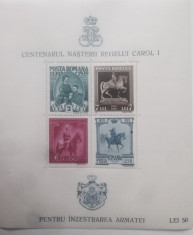 Timbru Centenarul Nasterii Regelui Carol 1 MNH 1939 foto