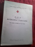 24. Crucea Rosie RPR - Gata pt. Apararea Sanitara - Curs pt. Activistii de Cruce Rosie Ed. 1954 , 126 pag