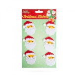 Set 6 Autocolante Pasla 3D Craciun, Mos Craciun 15x20cm, Decoratiuni Craciun, Ornamente Festive, Aplicatii Pasla, Cadouri Craciun