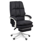SCAUN DIRECTORIAL TEXTIL CU SUPORT DE PICIOARE OFF 426 NEGRU