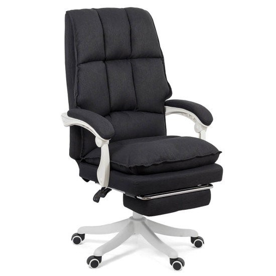 SCAUN DIRECTORIAL TEXTIL CU SUPORT DE PICIOARE OFF 426 NEGRU