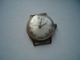 Ceas mecanic sovietic Raketa 16 jewels, carcasa aurita AU20, functioneaza, Analog, Casual, Placat cu aur