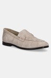 Gant mocasini din piele &icirc;ntoarsă Gimble culoarea bej, cu toc plat, 30573865.G11
