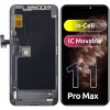 Display cu Touchscreen ZY pentru Apple iPhone 11 Pro Max, cu Rama, Versiune LCD In-Cell IC Movable, Negru