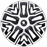 Cumpara ieftin Set 4 Capace Roti 16 inchi (R16) Best Alb-Negru, Compatibile Cu Skoda Nou