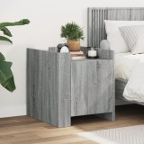 Gossi noptiera, gri sonoma, 45x50x50 cm, lemn prelucrat