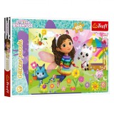 Puzzle Copii Trefl Gabby&#039;s Dollhouse, 100 Piese, Multicolor, Detalii Glitter, 5+ Ani