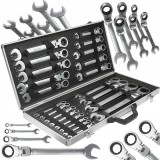 Trusa set chei combinate cu clichet articulate 6-32mm 22piese, cap flexibil (M58610)