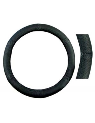 Husa volan piele naturala negru 49-50 cm foto