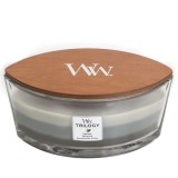 WoodWick Warm Woods Trilogy Candle - Lumanare parfumata, 453.6 gr
