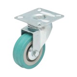 Roata pivotanta 65x19 mm fara frana, cauciuc plin, placa otel 35 kg