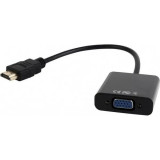 Cumpara ieftin CABLU GEMBIRD A-HDMI-VGA-03, HDMI &ndash; VGA/Jack 3.5mm, 15cm, Full HD/60Hz (Negru)