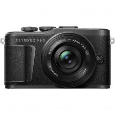 Aparat foto Mirrorless Olympus E-PL10 Pancake Zoom Kit Black 14-42mm Black foto