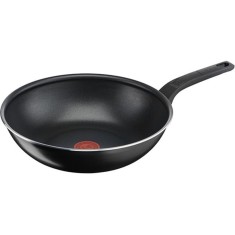 Tigaie wok TEFAL Simply Clean B5671953, 28cm, Aluminiu, Thermo Signal, Negru