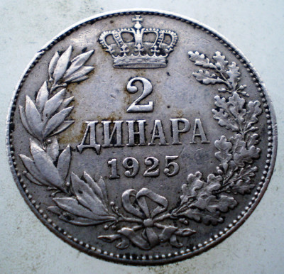 1.091 YUGOSLAVIA JUGOSLAVIA IUGOSLAVIA ALEXANDER I 2 DINARA DINARI 1925 (b) foto