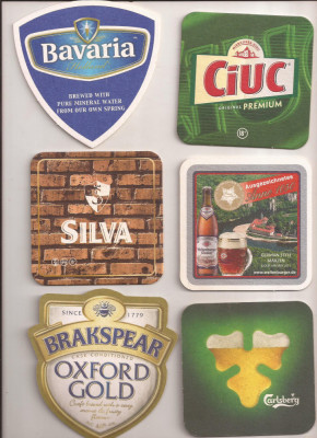 N25 - Lot 10 bucati diferite - suport pentru bere din carton / coaster foto