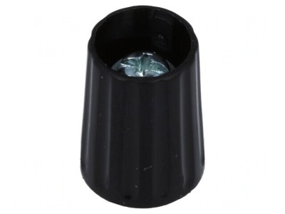 Buton Rotativ Poliamidă Negru 4mm 10x13,7mm foto