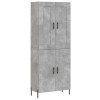Dulap inalt, gri beton, 69,5x34x180, lemn compozit
